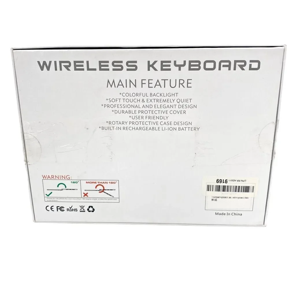 Colorful Backlight Rotating Wireless Keyboard Case